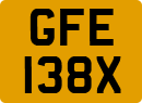 License plate of the United Kingdom, 1963 year system