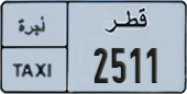 License plate of Qatar, Taxi