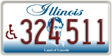 Illinois, Vehicles for disabled persons (123 456)