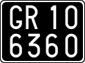 License plate of Italy, Cars (1927 year series)