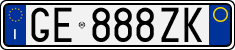 License plate of Italy, Cars (1994 year series)