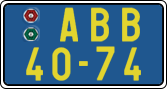 License plate of the Czech Republic, Foreign citizens and enterprises (1960)