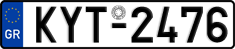 License plate of Greece, Cars