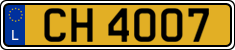 License plate of Luxembourg, 2003 year system
