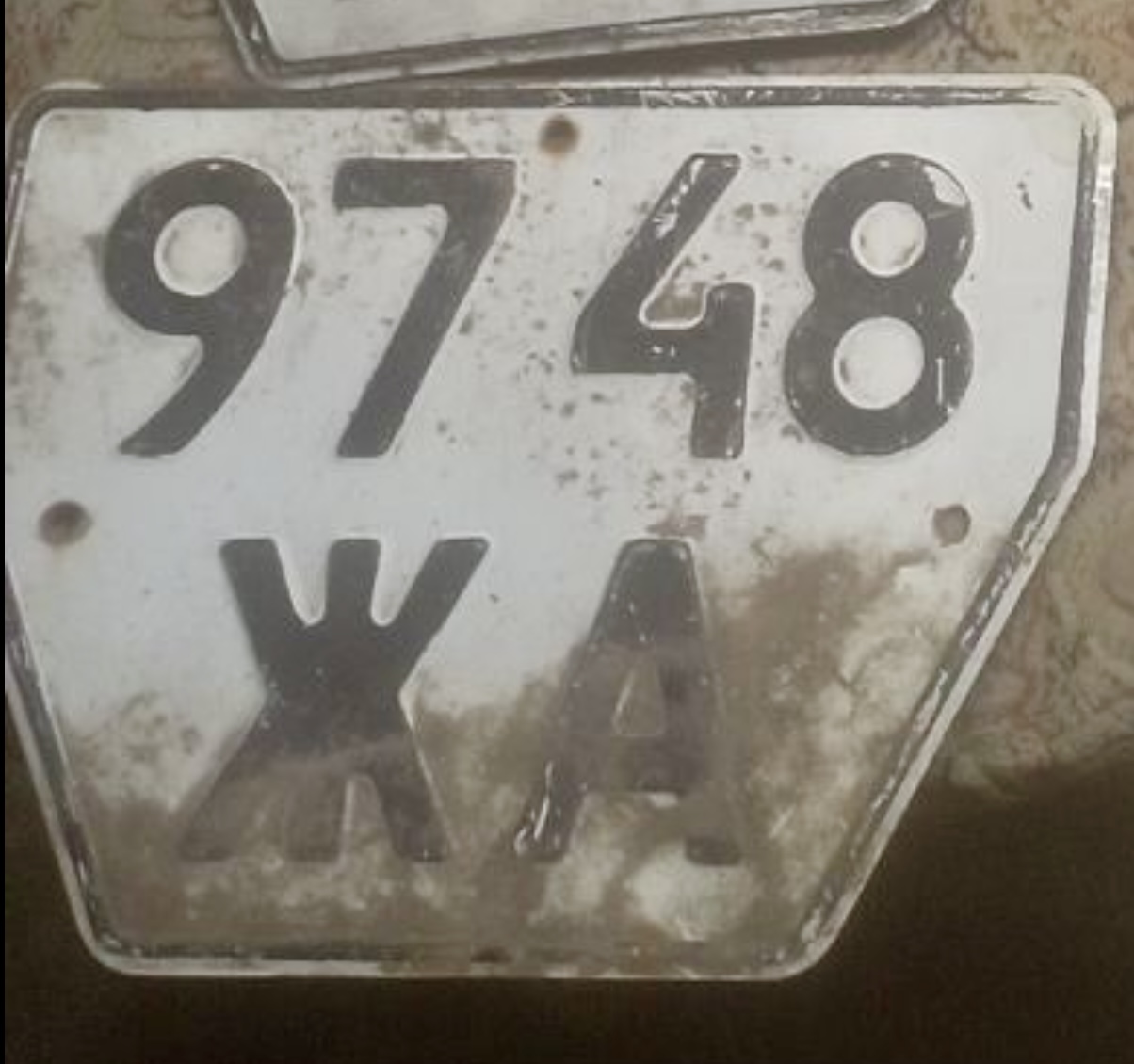 9748 ЖА, License plate without vehicle 