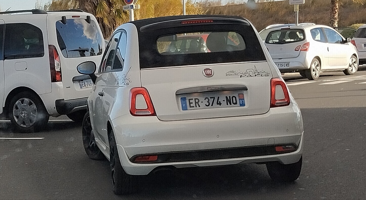 ER-374-NQ, FIAT 500 2nd gen (C) Cabrio (312), facelift, 2015–