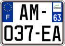 French license plate, SIV (ordinary)