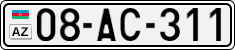 License plate of Azerbaijan, Cars
