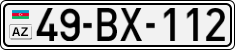 License plate of Azerbaijan, Cars