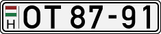 license plates of Hungary, Oldtimers (1990)