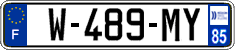 French license plate, SIV (garage)