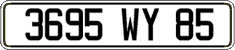 French license plate, FNI