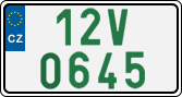 License plate of the Czech Republic, Oldtimers (2001)