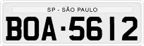 License plate of Brazil, Private owners (1990)