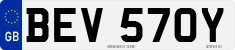 License plate of the United Kingdom, 1963 year system