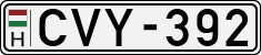 license plates of Hungary, Cars (1990)