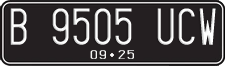 License plate of Indonesia, Regular plates