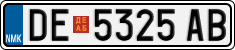 License plate of North Macedonia, Regular plates (2012)