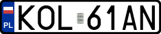 License plates of Poland, Regular car plates