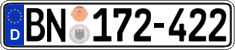 German license plate, Diplomatic