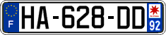French license plate, SIV (ordinary)