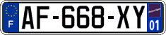 French license plate, SIV (ordinary)