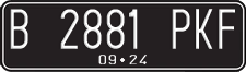 License plate of Indonesia, Regular plates