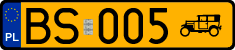License plates of Poland, Oldtimers