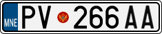 License plate of Montenegro, Trailers