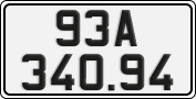 License plate of Vietnam, Cars