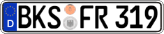 German license plate, Regular plates