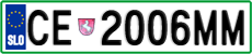 License plate of Slovenia, Vanity Plates