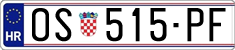 License plate of Croatia, Regular plates
