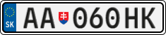 License plate of Slovakia, Cars