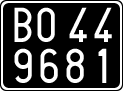 License plate of Italy, Cars (1927 year series)