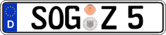 German license plate, Regular plates