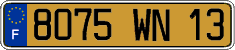 French license plate, FNI