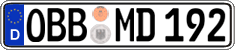 German license plate, Regular plates