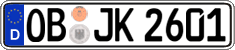 German license plate, Regular plates