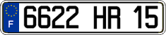 French license plate, FNI