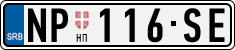 License plate of Serbia, Cars