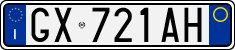 License plate of Italy, Cars (1994 year series)