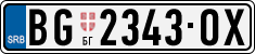 License plate of Serbia, Cars