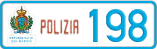 License plate of San Marino, Police (123)