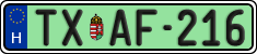 license plates of Hungary, Taxi (2022)