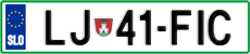License plate of Slovenia, Cars
