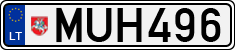 License plate of Lithuania, Cars
