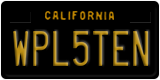 California, Vanity Plates