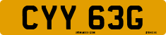 License plate of the United Kingdom, 1963 year system
