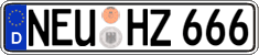 German license plate, Regular plates